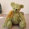 CUSTOM ORDER for KAREN hand sewn and embroidered collectable teddy bear 