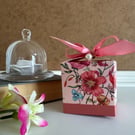Pink floral baby girl shower party favour box daughter birthday sweet holder