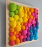 Bright Rainbow Wall Art -  Diagonal Abstract Tactile felt Blobs - Image 3