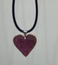 Purple enamel heart shaped pendant - Image 4