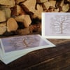 A6 pack of 5 Blank Tree, Woodland Christmas cards - Design, The light between us