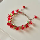 Beaded flower bracelet