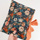 Personalised Floral Bible Cover – Embroidered Custom Name Book Sleeve
