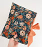 Personalised Floral Bible Cover – Embroidered Custom Name Book Sleeve