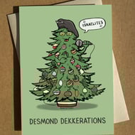 Desmond Dekker Reggae Cartoon Pun Christmas Card A6