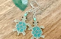 Handwoven beadwork earrings