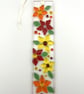 Fused glass suncatcher Red, Orange and Yellow flowers