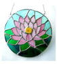 Waterlily Suncatcher Stained Glass 016 Pink Water Lily Flower Gift - Image 3