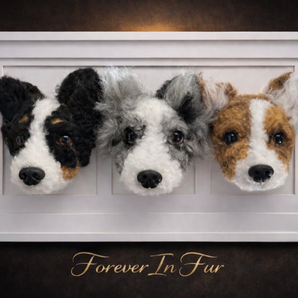  Custom Needle Felted Dog Replica forever in fur 
