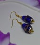 Blue and Gold Teardrop Earrings - Image 10