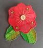 Poppy Textile Brooch - Image 1