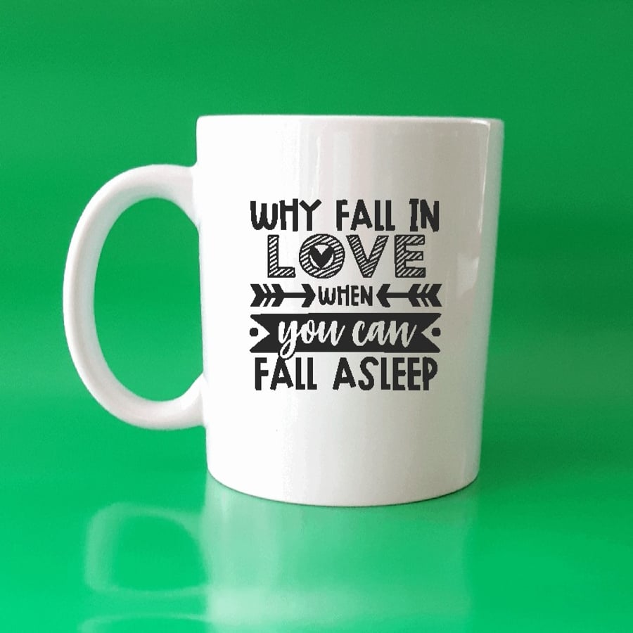 Personalised Fall in love Mug, ceramic coffee mugs, personalised funny gifts, 