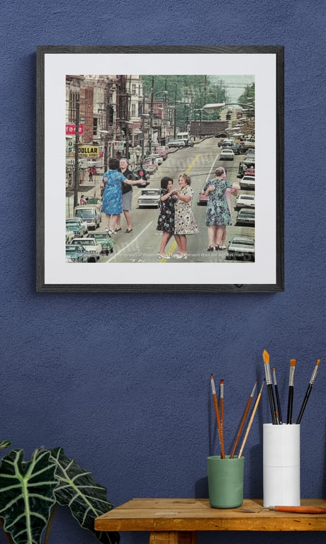 'Street Dance' print of handmade collage