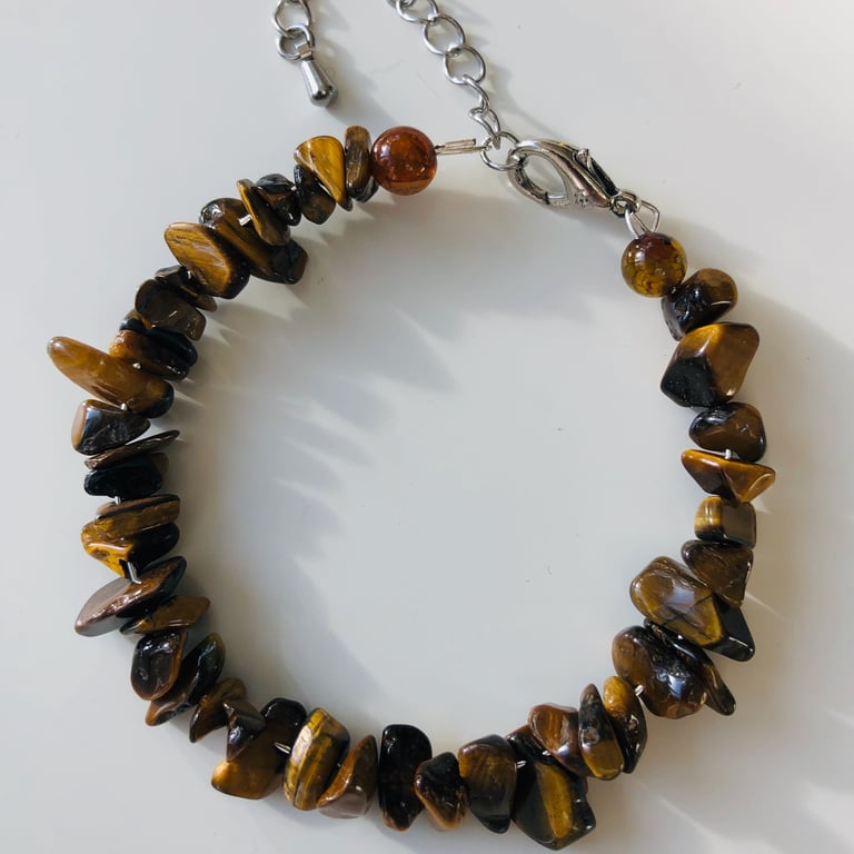 Tigers Eye memory wire bangle