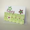 Spots and stars birthday card