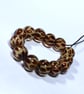 Handmade brown and beige lamp work glass beads - Image 8