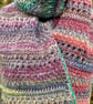 Handmade Crochet Scarf, Stylecraft Tweed, Multicolored Warm Scarf
