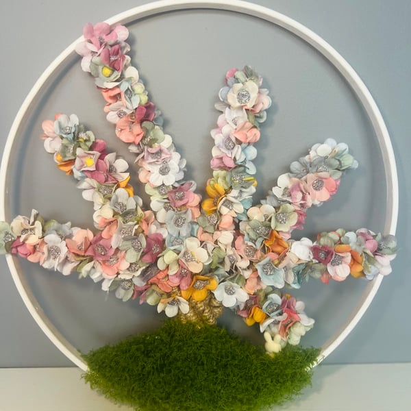 Handmade Floral Tree Wall Art Woodland Design