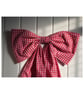 Red & white Ginham oversized bow - Image 2