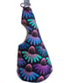 Quilted Handmade Peg Bag featuring echinacea - purple  - Image 2