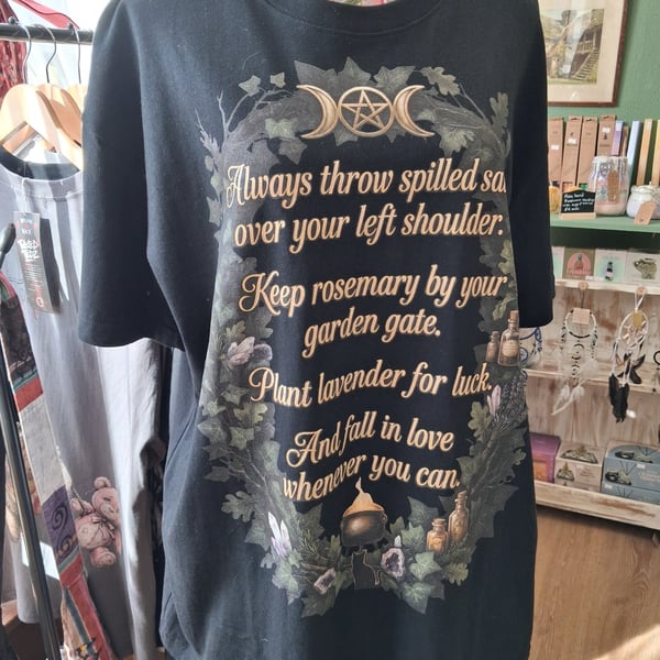 Practical Magic Kitchen Witch Salt & Rosemary T-Shirt - Mystic Herbology Tee