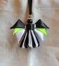 Ribbon Angel - Black White & Green - Image 3