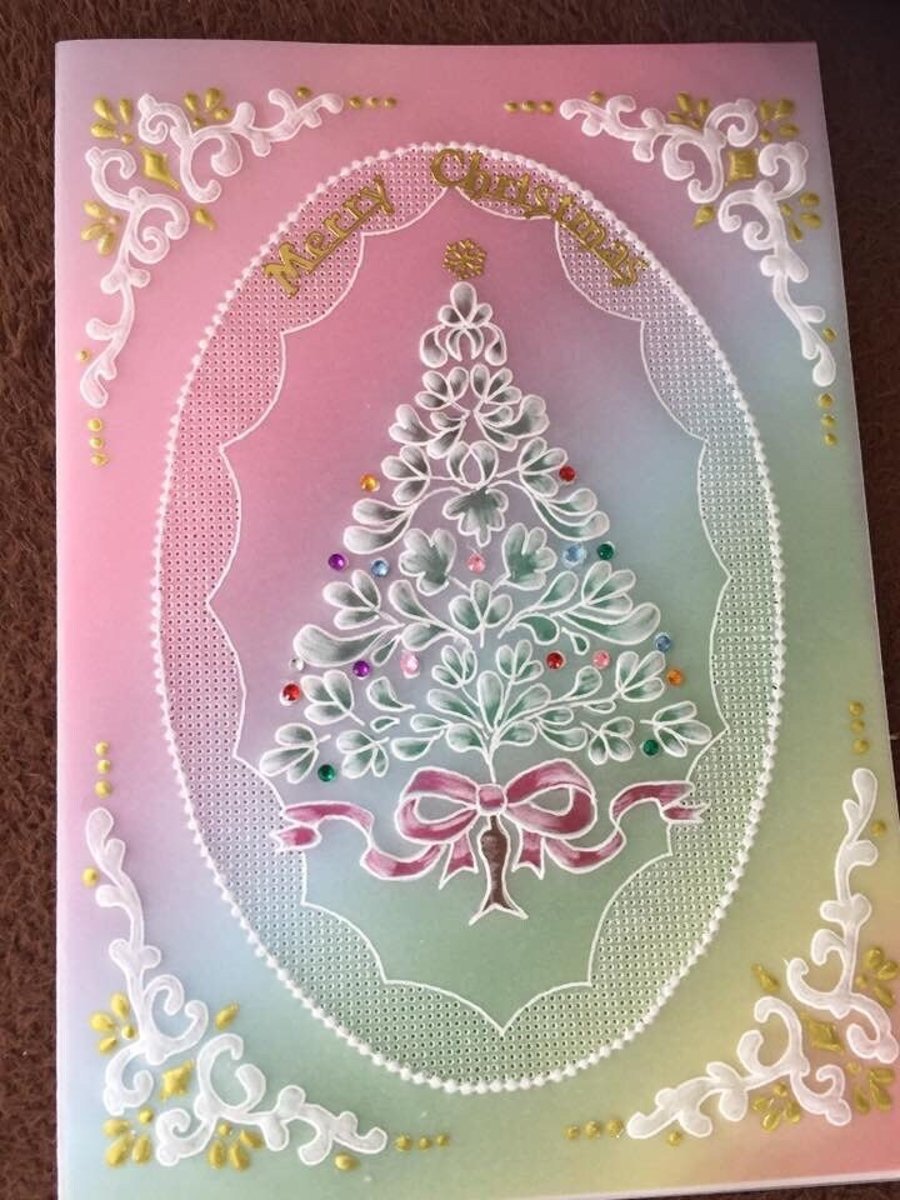 Christmas Tree Parchment Card