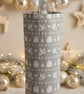 Grey Christmas dove bottle bag 
