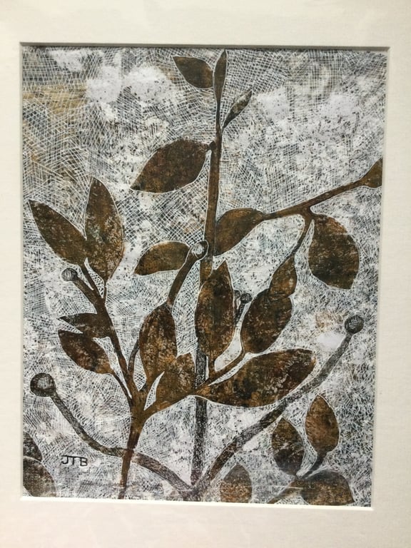 Original Painting of Plants Using Mixed Materials