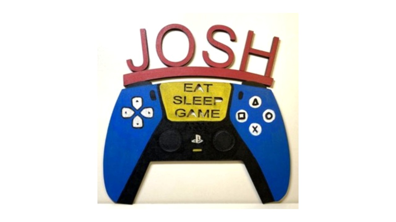 Personalised Controller Plaque wall art kids bedroom