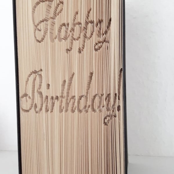 Happy Birthday! CUT & FOLD Book Folding Pattern - EMAILED PDF PATTERN