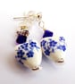 Ceramic Heart and Crystal Stud Earrings - Image 2