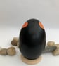 Penguin decorated wooden egg  - Image 3