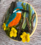 Needle felted kingfisher wall art picture. - Image 7