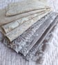 Golden Brown Slow Stitching kit(large) - upcycled and zero waste textiles  - Image 6