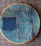 Handmade Denim Pocket Wall Hanging - Large - Image 3