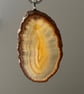 Brown honey coloured agate necklace 
