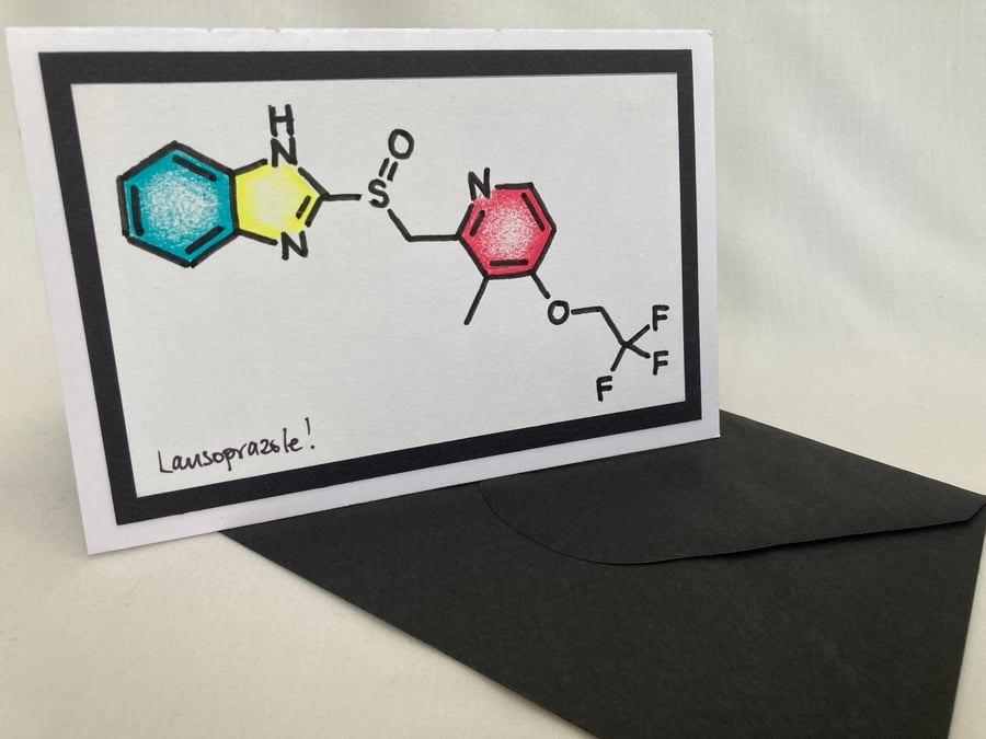 Lansoprazole greetings card