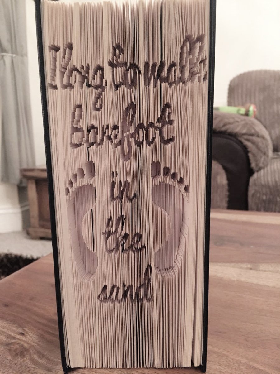 Barefoot in the sand CUT & FOLD book folding pattern - EMAILED PDF PATTERN