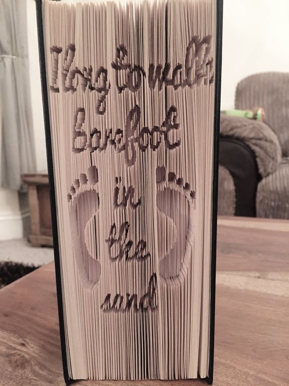 Barefoot in the sand CUT & FOLD book folding pattern - EMAILED PDF PATTERN