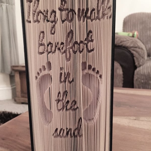 Barefoot in the sand CUT & FOLD book folding pattern - EMAILED PDF PATTERN
