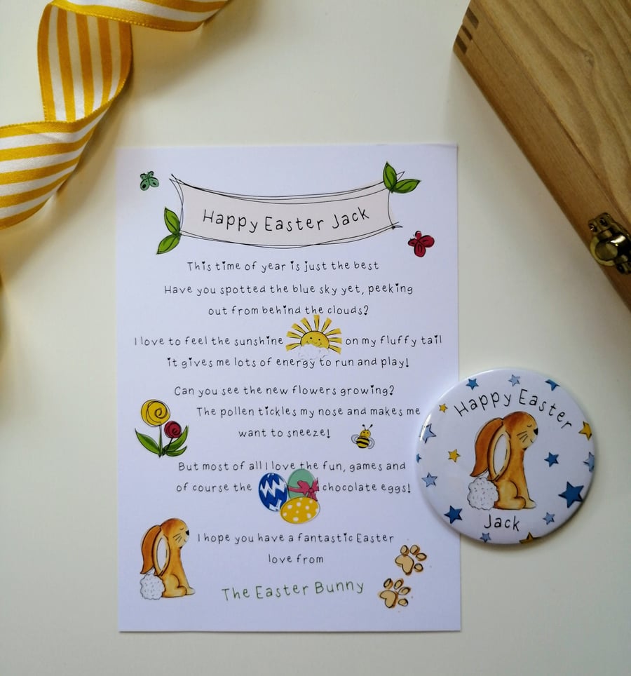 Easter Bunny letter, personalised letter from the Easter Bunny