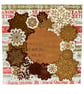 Vintage style Christmas Card with Snowflake Wreath. 