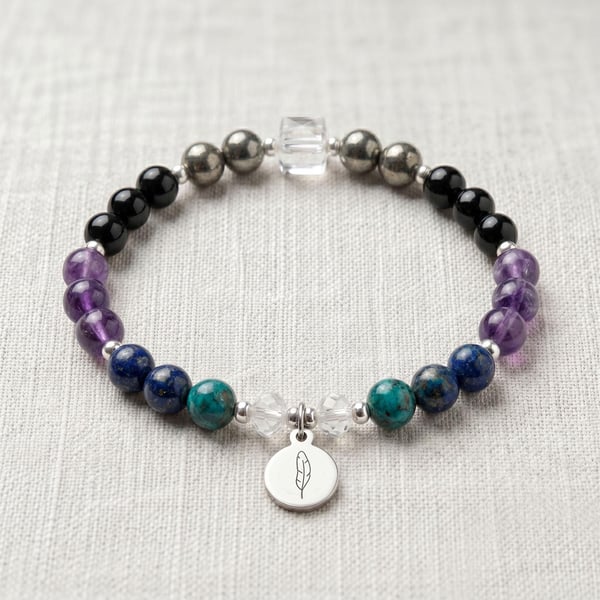 Grief & Loss Crystal Bracelet, Emotional Healing, Personalised Gift