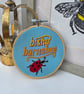 'Bishy Barnabee' Hand Embroidered Ladybird Wall Art - 4 Inch - Image 2