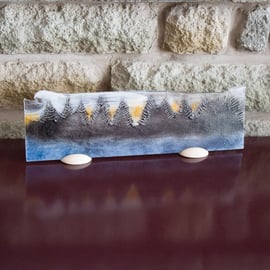 "On a Hilltop" -  A Fused Glass Picture - 9245