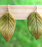 Handmade Ceramic Leaf Earrings, Hypoallergenic Autumn Jewelry - Image 3