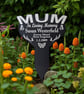 Mum Grave side marker plaque memorial engraved heart Ornament in loving memory