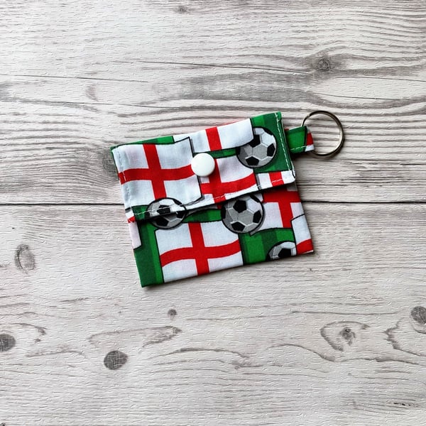 Lip balm keyring, keychain. Lipstick holder, square fabric keyring.