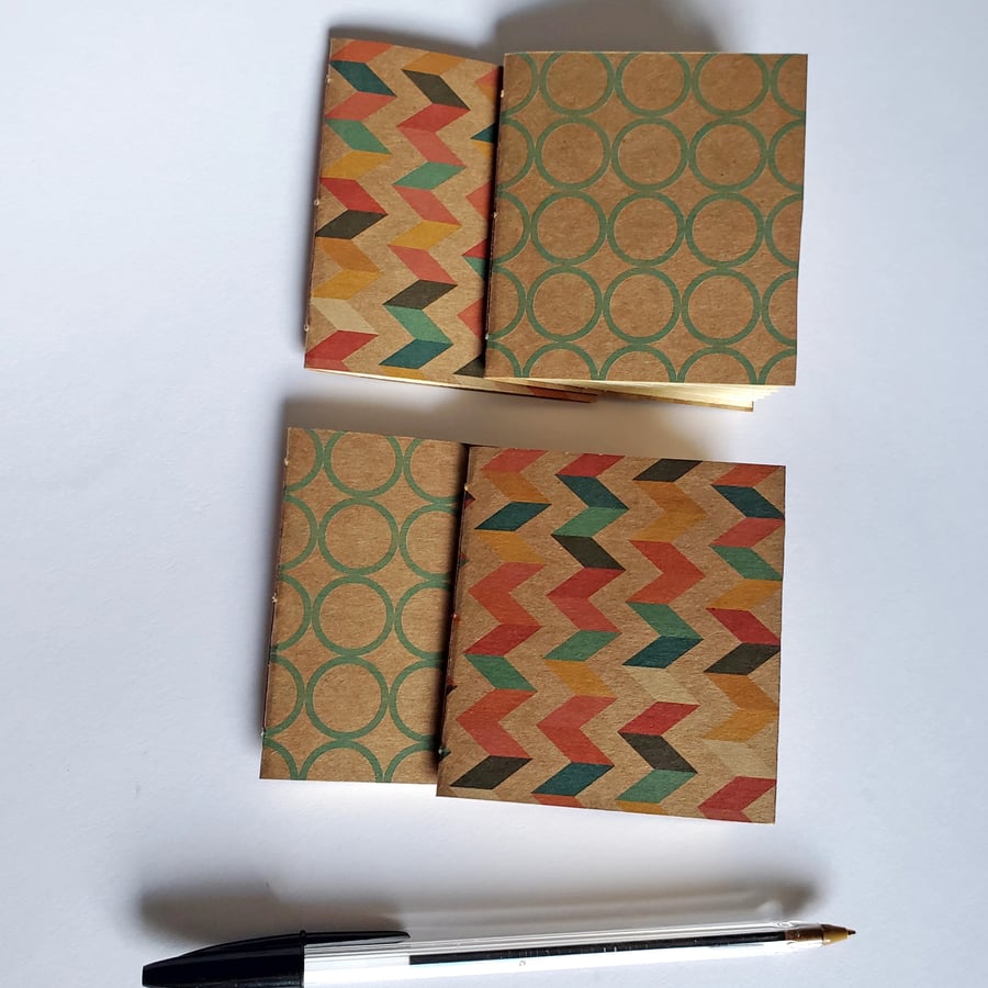 Square Mini Notebooks Gift Set. 4" with pr... - Folksy